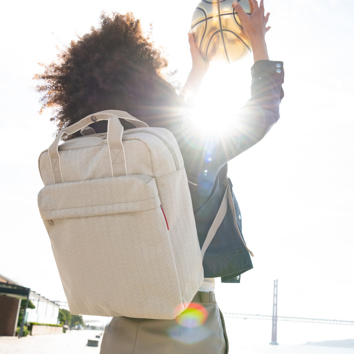 ALLDAYBACKBACKMHERRINGBONESAND(オールデーバックパックM)