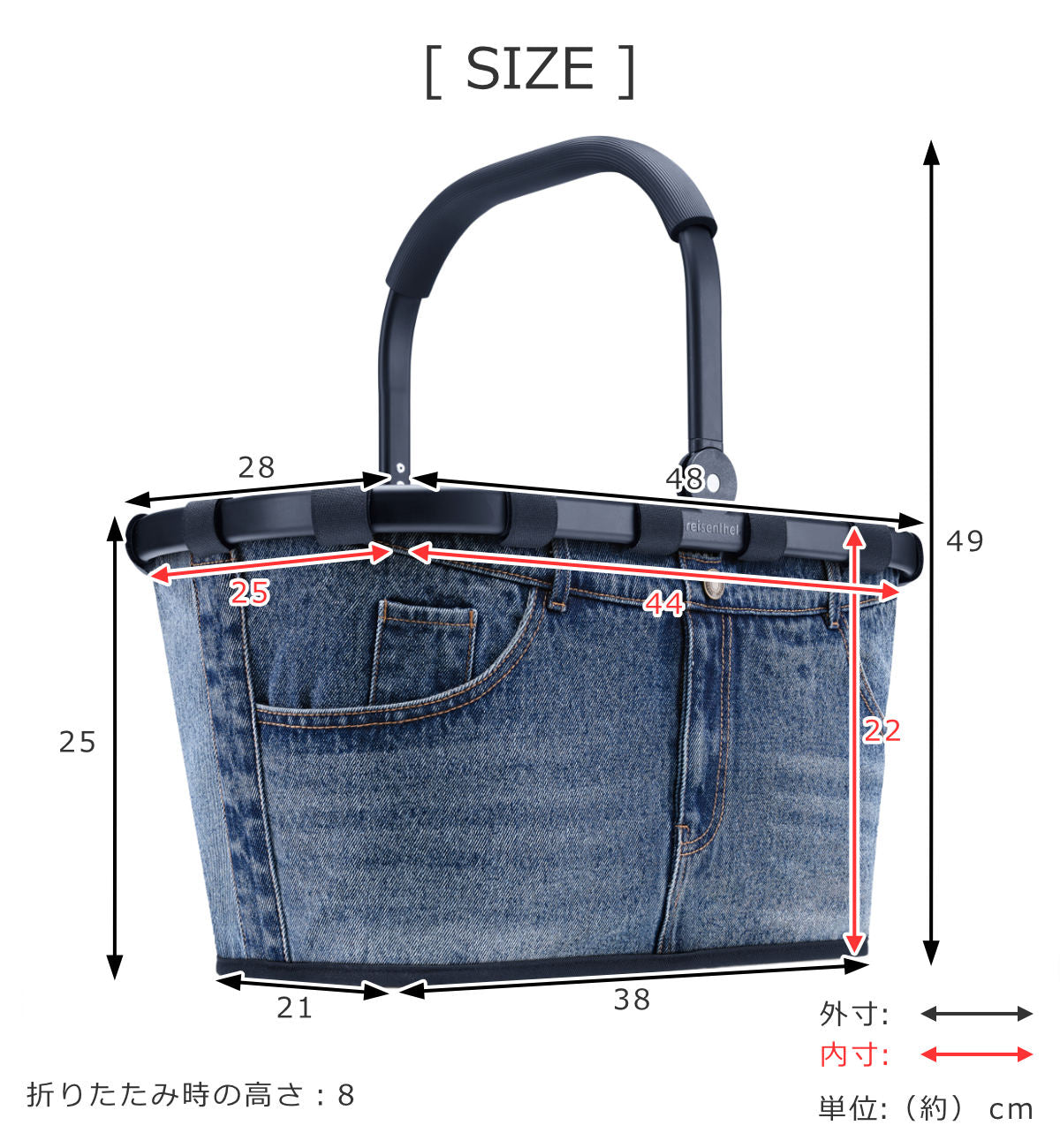 キャリーバッグ　フレーム　ジーンズ（CARRYBAGFRAMEJEANS）
