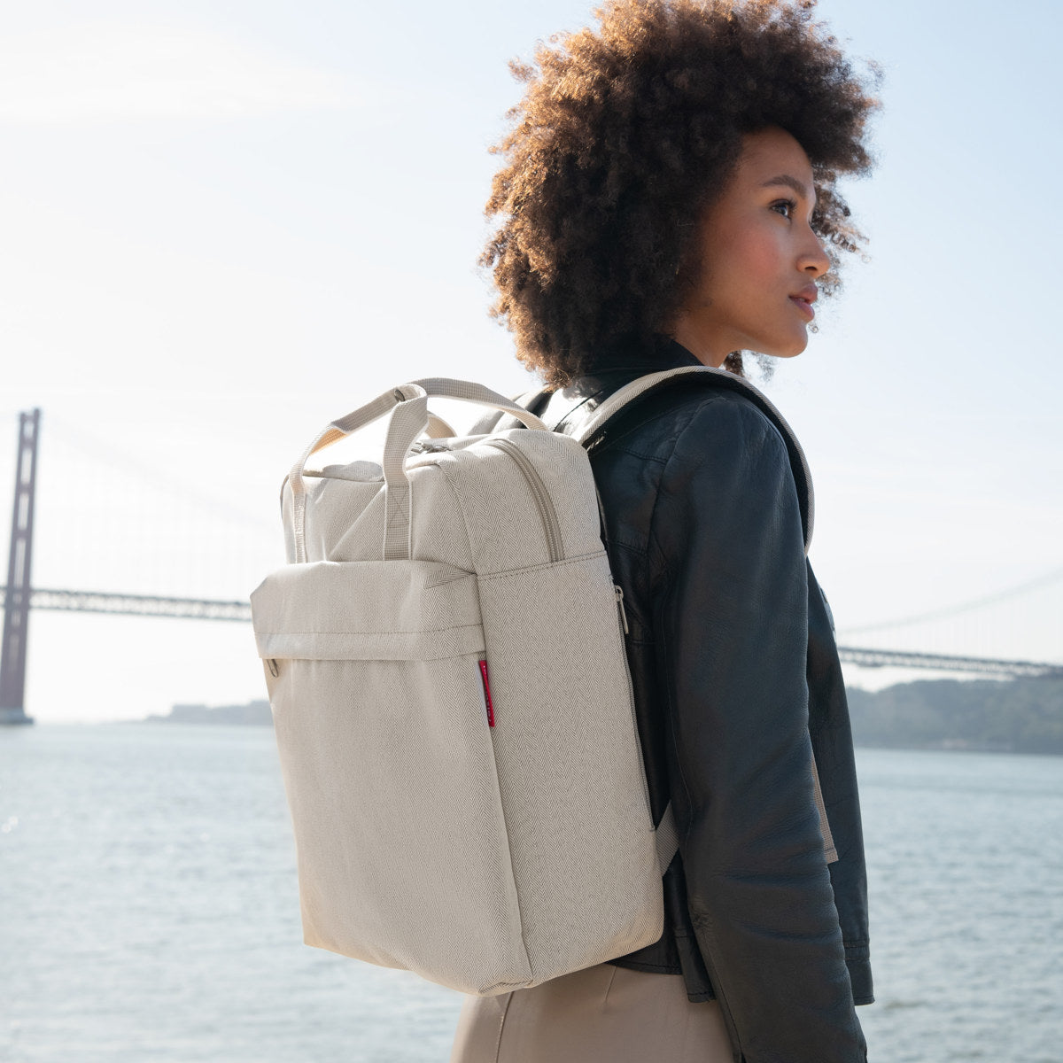 ALLDAYBACKBACK M HERRINGBONESAND（オールデーバックパック M）